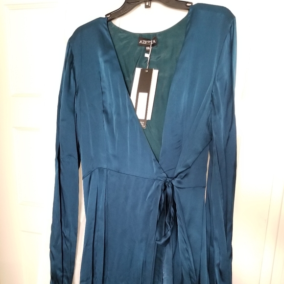 Azeeza Madea Silk Teal Gown - Brand New Sz16/XXL - Picture 7 of 8